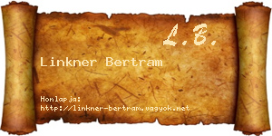 Linkner Bertram névjegykártya